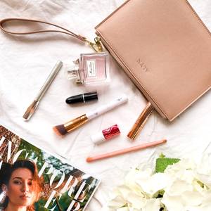 Promotion Customized <b>Travel</b> Keychain Custom <b>Pouch</b> Embroidery Zipper Cotton Makeup Cosmetic Bag With Zipper LWCB-0072 - Product Image 4