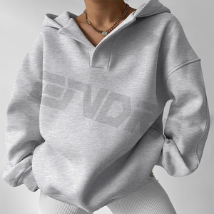 Sudadera con capucha informal de primera calidad para mujer, sudadera cómoda con hombros caídos para ropa de calle elegante, ropa deportiva de invierno esencial - Product Image 4