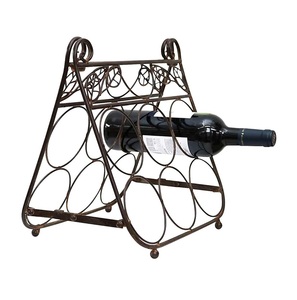 Support de casier à vin de comptoir de vitrine de mariage support de bouteille de fil métallique de qualité supérieure d'aspect de luxe royal fini personnalisé. - Product Image 3