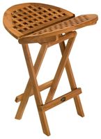 Table de camping pliante au design moderne, structure en teck massif, légère et portable pour une utilisation en extérieur et en intérieur dans les hôtels