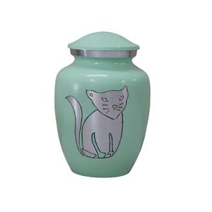 Classic <b>Aluminium</b> Cremation Pet Urns With Dog Design And <b>Strip</b> Pewter And Pink Color Finished Metal Funeral Urns For Human Ashes - Product Image 5