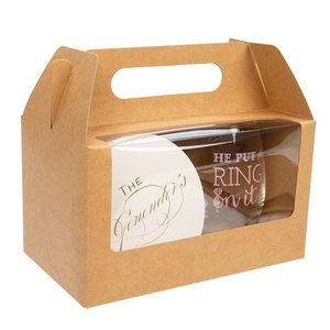 Tùy Chỉnh Nâu Kraft Hộp Quà Tặng Có Thể Tái Chế Xử Lý Nghệ Thuật Giấy <span class=keywords><strong>Gable</strong></span> Hộp Rõ Ràng Cửa Sổ Dập Nổi In Ấn Cho Thực Phẩm Cho Bao Bì - Product Image 5