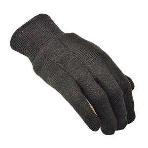 Gants de travail en jersey marron personnalisés de haute qualité à usage général sécurité industrielle et jardin - Product Image 2