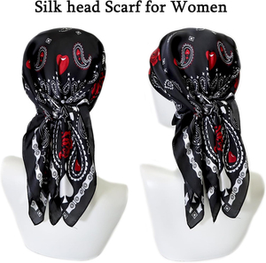 Top Sale Digital Printing Luxury <b>Women's</b> Plaid/Solid Customizable Satin <b>Silk</b> <b>Scarf</b>-High Quality Multi-Functional Fashion - Product Image 6