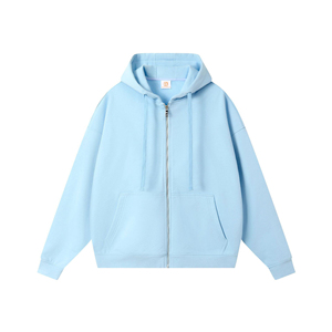 Sweat à capuche zippé respirant pour l'hiver, avec strass et impression numérique, logo personnalisé, 100 % coton molletonné, coupe oversize, streetwear, vêtements de sport - Product Image 2