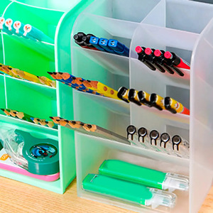 Organizador de Escritorio para Oficina o Escuela con Lápices de Colores y Bolígrafos - Colores Surtidos - Product Image 6