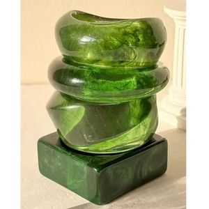 MODÈLES Bijoux Résine Acrylique Bracelet Bracelet Exagéré Éblouissant Multicolore Large Irrégulier Carré Acrylique Bracelets pour - Product Image 3