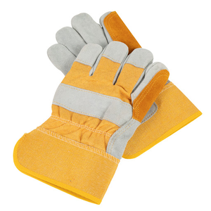 Gants en cuir fendu à double paume de qualité supérieure EN420 approuvés gants de sécurité durables et résistants pour les tâches de travail de construction industrielle - Product Image 3