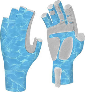 Por encargo UPF 50 + SPF 50 + UV guantes de protección solar sin dedos suave vela caza deporte pesca guantes fabricante - Product Image 6