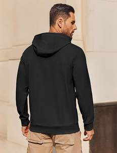 เสื้อฮู้ดผู้ชายแขนยาวลำลอง, เสื้อสเวตเชิ้ตมีฮู้ดแบบมีเชือกรูดแฟชั่นมีกระเป๋า - Product Image 5