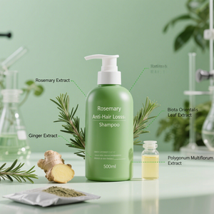 Champú para el crecimiento del cabello Aceite de Romero-Anti-caspa Nutritivo Reduce el desprendimiento Voluminizador Fórmula <span class=keywords><strong>2</strong></span> en 1 Unisex DHT Blocker Bulk OEM - Product Image 3