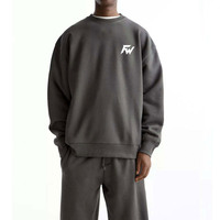 Ensemble de survêtement décontracté et tendance avec pantalon droit ample surdimensionné, tenue deux pièces, vêtements de sport, logo personnalisé, vente en gros