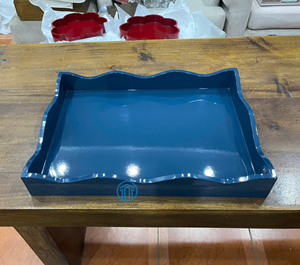 Plateau en bois laqué fabriqué à la main Plateau en bois laqué MDF Plateau de service en laque - Product Image 1