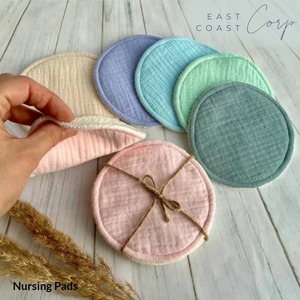 แผ่นไม้ไผ่สำหรับให้นมลูกผ้านุ่มทรงกลมใช้ซ้ำได้และซักได้ - Product Image 2