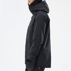 Chaqueta de Esquí Negra de Invierno, Capucha para Snowboard, Alta Calidad, Impermeable, Cortavientos, Transpirable, con Bolsillos con Cremallera, Unisex, Personalizable - Product Image 4