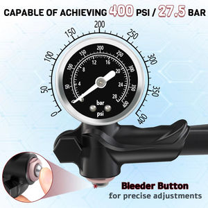 <span class=keywords><strong>Pompe</strong></span> à air <span class=keywords><strong>pour</strong></span> vélo BUCKLOS <span class=keywords><strong>haute</strong></span> <span class=keywords><strong>pression</strong></span> 400 Psi avec manomètre <span class=keywords><strong>pour</strong></span> fourche et <span class=keywords><strong>amortisseur</strong></span> de suspension arrière <span class=keywords><strong>VTT</strong></span> - Product Image 2