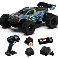 JIUSI SC10 Camion monstre RC de course à l'échelle 1:10, brushless 3S avec moteur 2845KV, radiocommande 2.4GHz 4WD 4X4 RTR