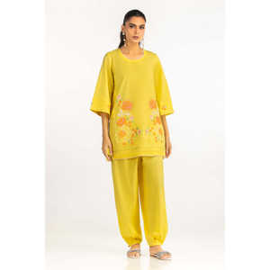 Conjunto Coordinado Cambric Bordado IPST-77207, Atuendo Casual de 2 Piezas para Primavera/Verano XS/XS, Sin Cuello, Mangas Tres Cuartos - Product Image 4