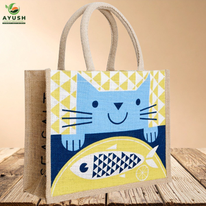 ถุงช้อปปิ้งขายส่งทำจากปอกระเจาและผ้าฝ้ายธรรมชาติสำหรับตลาดและห้างสรรพสินค้า - Product Image 6