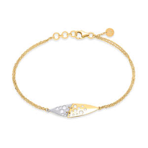 Rhodium Plated Pearl Diamond Religious <b>Bracelet</b> for Women <b>Rose</b> <b>Gold</b> Finish Gift - Product Image 2