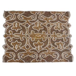 Manteles individuales con cuentas, alfombrilla redonda de algodón, Decoración de mesa hecha a mano de lujo, exportador directo de fábrica, proveedor artesanal al por mayor a granel, India - Product Image 4