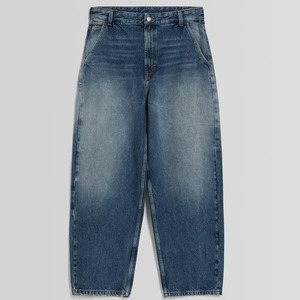 Jeans en denim taille mi-haute streetwear pour hommes, pantalon long droit, lavé, respirant, écologique, 100% coton - Product Image 5