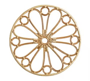Sets de table bohème napperons en rotin pour décor de table ronde napperon fleur de forme ronde en gros Vietnam - Product Image 1