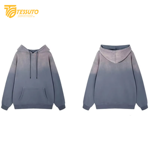 Usine de qualité Logo personnalisé imprimé à capuche poids lourd 100% coton lavage à l'acide conception hiver hommes sweats à capuche tricotés - Product Image 6