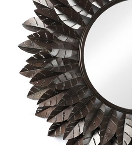 กระจกตกแต่งสไตล์ฝรั่งเศสทำด้วยมือโลหะสีเงินกระจกติดผนังทำด้วยมือโลโก้ของลูกค้าสไตล์โบราณห้องนั่งเล่นขนาดใหญ่แบบกลม - Product Image 4