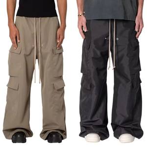 Pantalones Cargo Vintage informales de alta calidad para hombre, pantalones de trabajo holgados de cintura media personalizados al por mayor, lona ligera transpirable - Product Image 1
