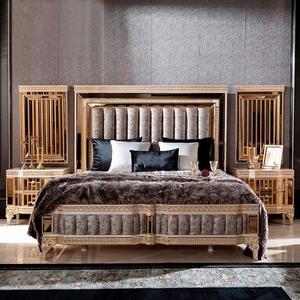 Juego de muebles de dormitorio tallados de lujo redondos de madera de teca Aarsun, juego de dormitorio de tamaño Queen artesanal de madera, tamaño King asequible tallado a mano - Product Image 2