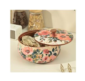 Casserole en bois Pot décoratif fait à la main alimentaire authentique casserole pour hôtel maison personnalisé à la main - Product Image 3