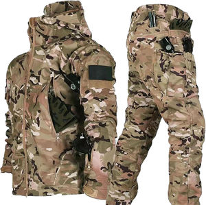 Uniforme táctico de concha blanda personalizado, chaqueta impermeable, pantalón de camuflaje, uniforme transpirable grueso - Product Image 5