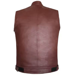 Gilet de motard en cuir de qualité supérieure pour homme personnalisé = option idéal pour les motocyclistes Gilet de motard en cuir - Product Image 2