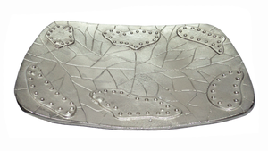 Bandeja de aluminio color plata decorativa hecha a mano única en boda restaurante Oficina interior pieza de exhibición artículo hecho con aluminio - Product Image 6