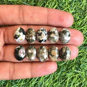 Natural Ocean Jasper Oval Rosecut Cabochon 14x10mm 10pcs Lot for Jewelry Making - Product Image 2