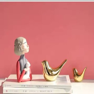 Nórdico creativo dorado cerámica pájaro artesanía pequeños adornos sala de estar hogar suave Hogar Accesorios de decoración de lujo - Product Image 1