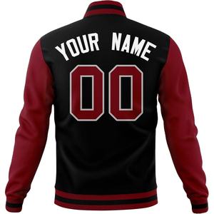 Veste universitaire en toile personnalisable de haute qualité avec manches en cuir brodées en chenille à séchage rapide Couleurs personnalisées-pour l'hiver - Product Image 1