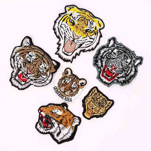 Parches Bordados Personalizados al por Mayor, Diseño de Cabeza de Tigre y Corazón Animal, Tela de Chenilla Ecológica para Chaquetas, Gorras, al por Mayor para Hombre - Product Image 6