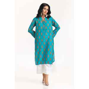 Camisa Jacquard Verde Teñida Modest para Mujer - Product Image 3