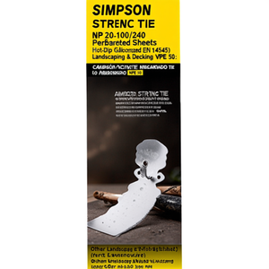 Láminas Perforadas SIMPSON STRONG TIE NP 20/100/240 Galvanizadas en Caliente EN 14545 para Paisajismo y Terrazas VPE 50 - Product Image 3