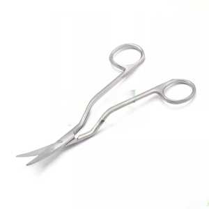 Ciseaux à broder manuels professionnels à double courbure en acier inoxydable de haute qualité, certifiés CE, instruments de couture chirurgicaux - Product Image 1