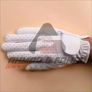 Gant de golf Cabretta cuir peau de mouton OEM personnalisé blanc équipement de golf à la mode personnalisable hommes femmes - Product Image 1