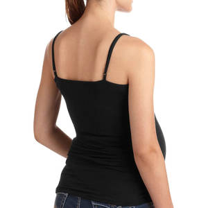 Camisolas fruncidas laterales de maternidad, camisola elástica suave para embarazo y lactancia, correas ajustables, camiseta sin mangas ajustada - Product Image 5