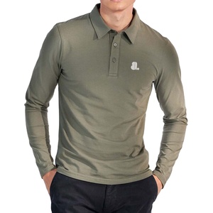 Camiseta Informal para Hombre, Transpirable, de Fibra de Bambú, con Dos Botones, Estampado Personalizado, Tejido Jersey - Product Image 1