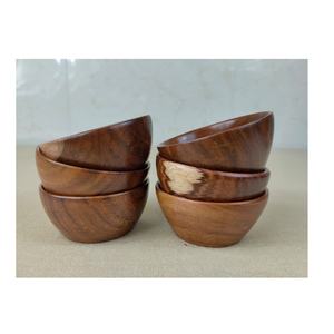 Bol en bois fait main 100% de haute qualité pour salade de fruits Design moderne pour décor de restaurant d'hôtel à la maison et service de nourriture - Product Image 6