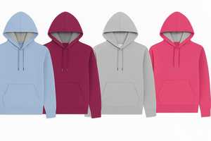 <b>Men's</b> Solid Color Classic Hoodie with Drawcord Hood Kangaroo <b>Pouch</b> Pocket Trending Winter FOB Items Bangladesh Digital Printing - Product Image 4
