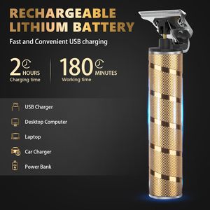 Rasoio Elettrico Professionale per Capelli e Barba da Uomo, Ricarica USB, Impermeabile IPX6, Lame in Acciaio Inossidabile, Supporto in Inglese - Product Image 4