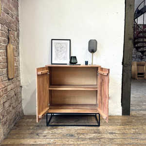 Modern Pablo Solid Acacia Wood 2 Door <b>Sideboard</b> for Living Room & Hotel Use - Product Image 2