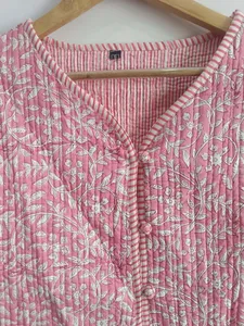 Recién llegado, chaqueta acolchada hecha a mano Reversible de algodón puro, ropa de invierno de algodón, chaqueta Unisex para mujer - Product Image 2